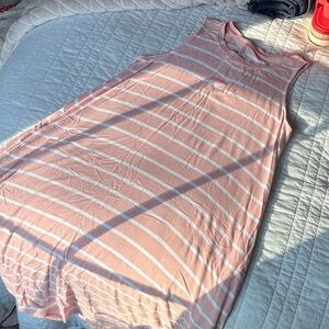 Time and Tru Pink and White Striped Dress